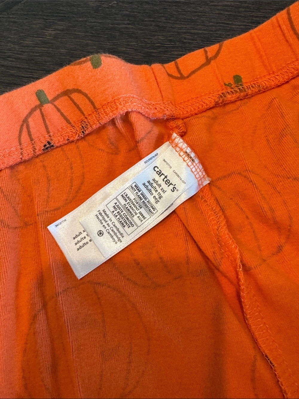Carter's Orange Pumpkin Print Long Sleeve Pajama Set - Picture 6 of 6